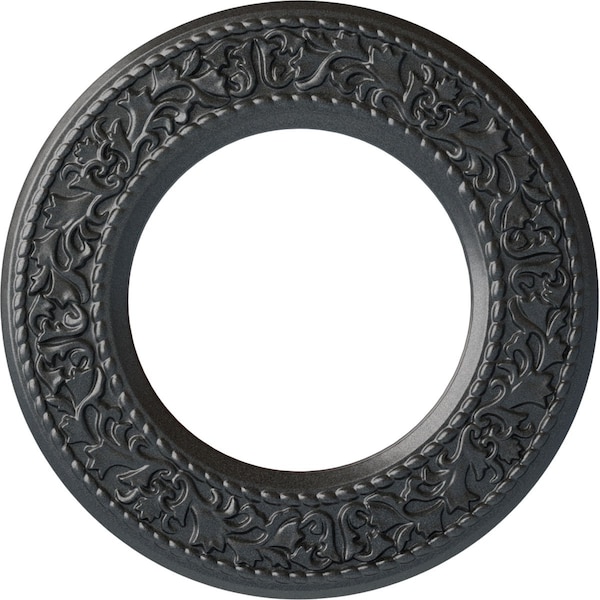 Ekena Millwork Blackthorn Ceiling Medallion (Fits Canopies up to 7 1/2"), 13 3/8"OD x 7 1/2"ID x 3/4"P, Pewter CM13BLPES - main